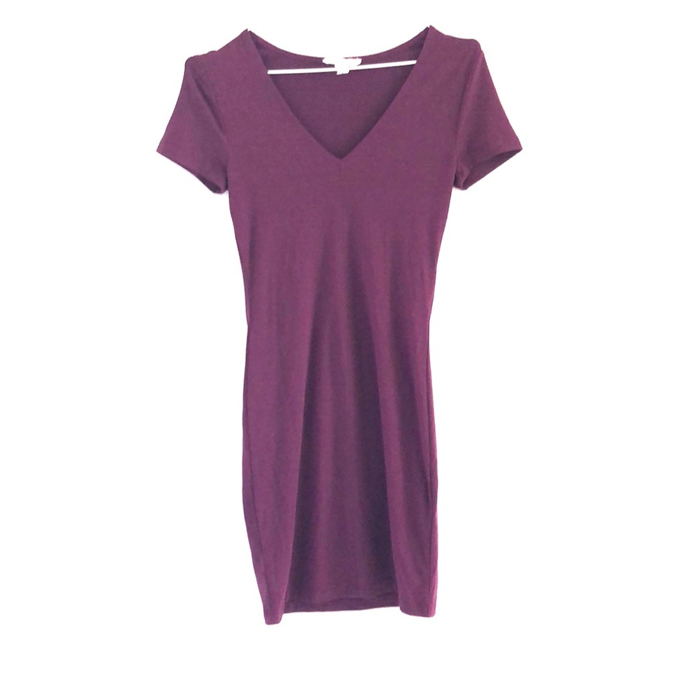 V Neck Bodycon T Shirt Dress